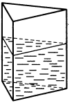 В сосуд правильной треугольной призмы налили