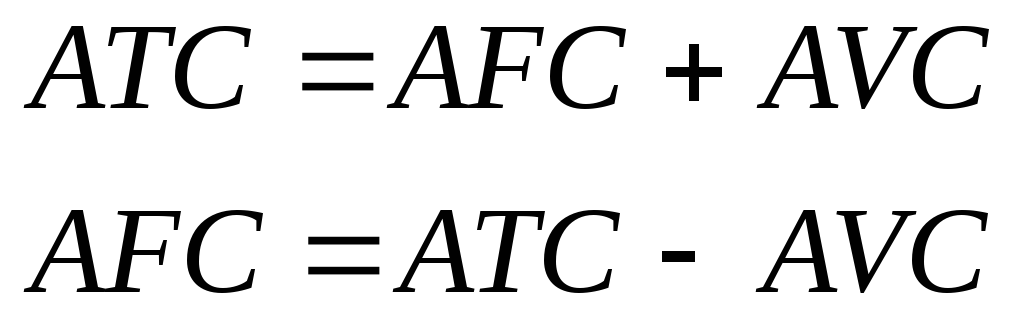 Атс равно. AFC формула экономика. Формулы AVC ATC. Формулы в экономике. AVC В экономике формула.