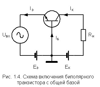 Биполярный транзистор с нагрузкой в схеме с общей базой может усиливать