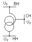 Автотрансформатор обозначение на схеме