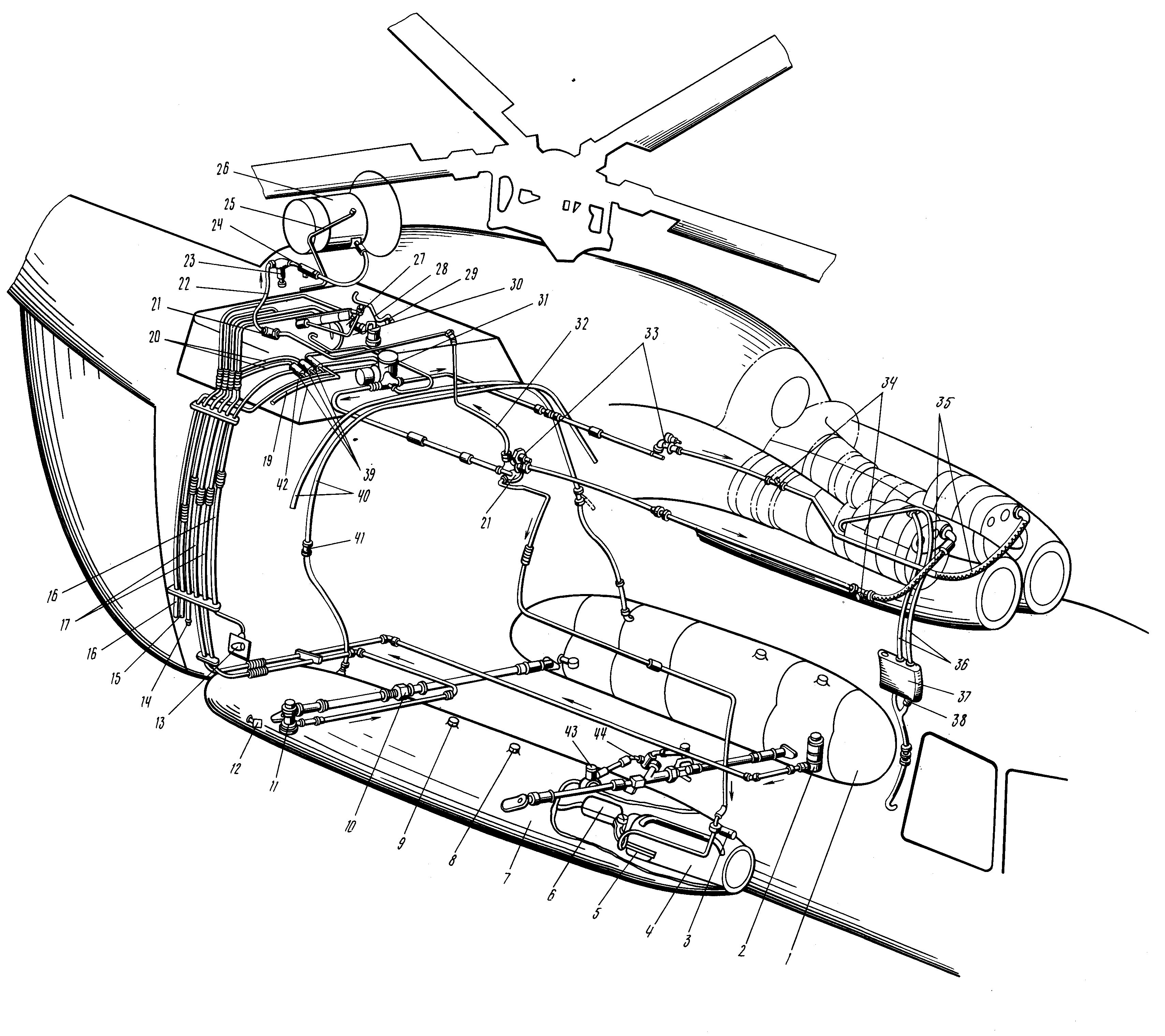 Расположение топливных баков. Схема топливной системы вертолета ми-8. Топливные баки ми-8 вертолёт. Топливная система вертолета ми-8т. Топливная система вертолета ми-24.