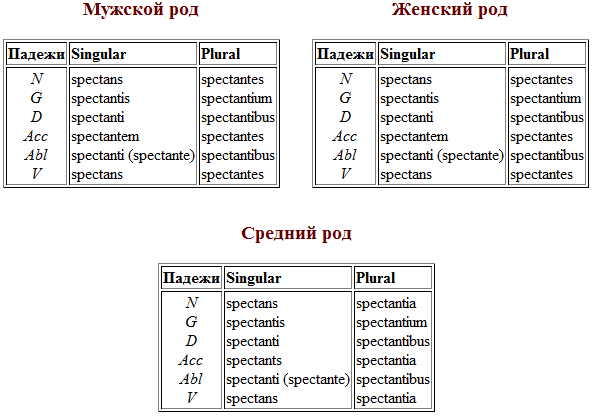 Причастия. Образование и склонение причастий.