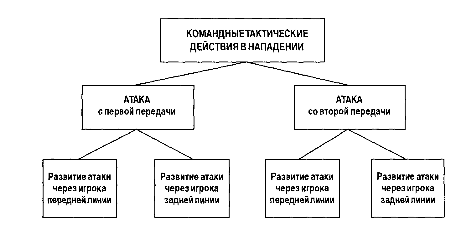 3.6.6. Прямые командные тактические действия в нападении