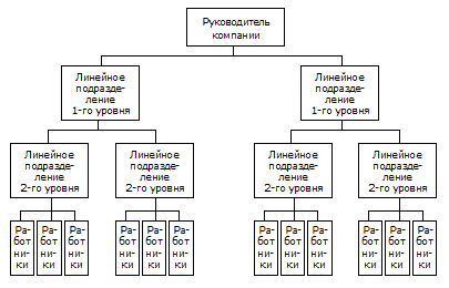 Линейная организационная структура управления предприятия