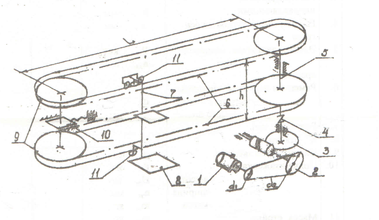 Кинематическая схема транспортера