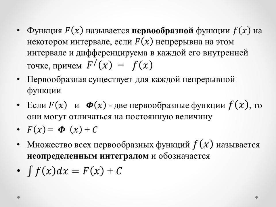 Определить является ли функция первообразной