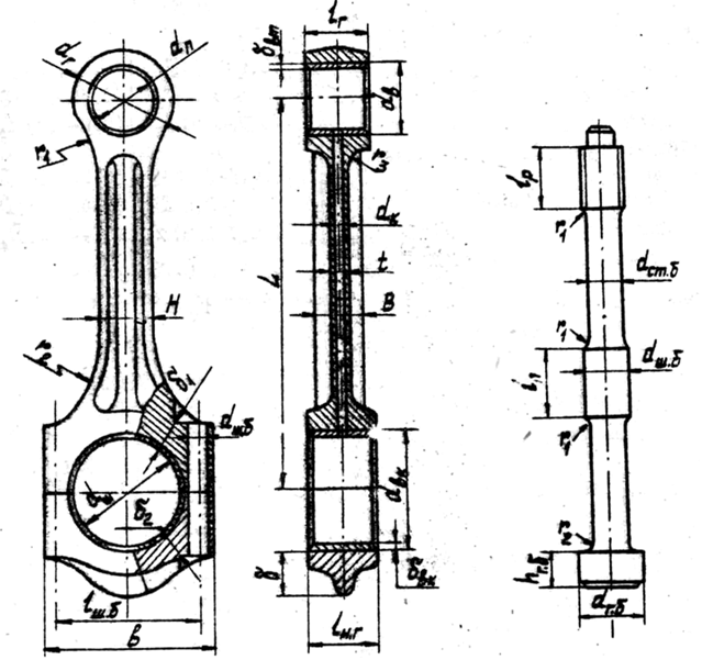 Шатунный болт чертеж
