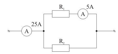 Используя схему изображенную на рисунке 67 определите показания амперметра и общее сопротивление