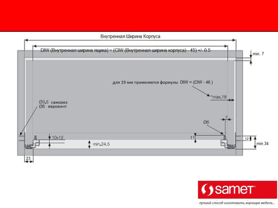 Ширина корпуса. Самет смарт слайд направляющие схема. Smart Slide. Направляющие Smart Slide расчет. Ящики смарт слайд.