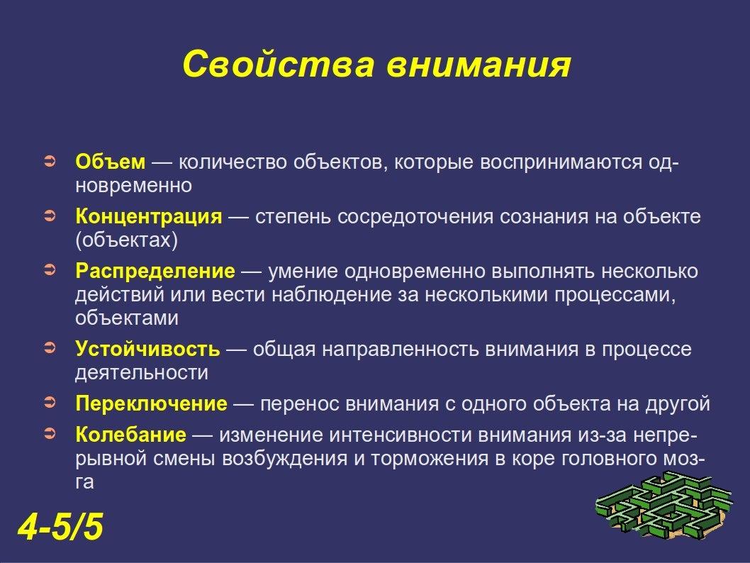 Основные свойства внимания. Свойства внимания. Свойства внимания в психологии. Основные характеристики внимания в психологии.