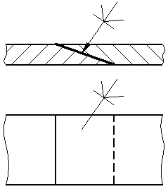 Условное изображение и обозначение паяных и клееных швов