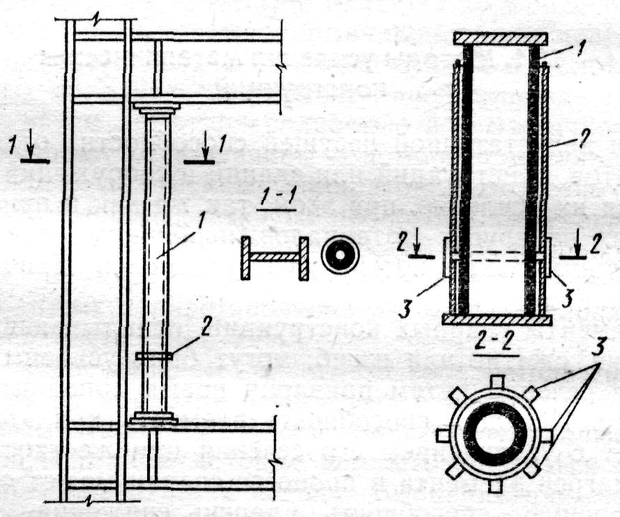 Усиление 10. Усиление металлических конструкций подведением стойки. Усиление работающих на сжатие металлических стоек. Укрепление металлических стоек. Усиление стойки из трубы.