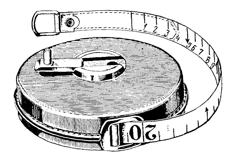 Рисунок рулетки измерительной