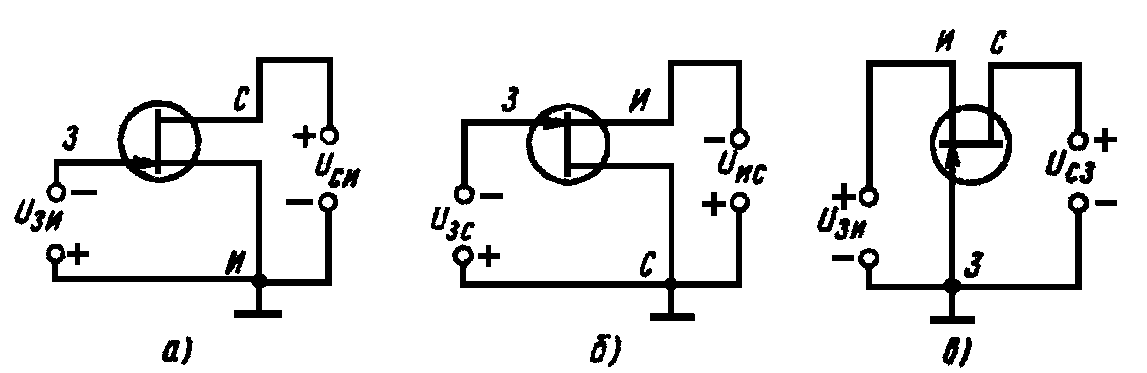 Схема включения полевого транзистора с общим стоком