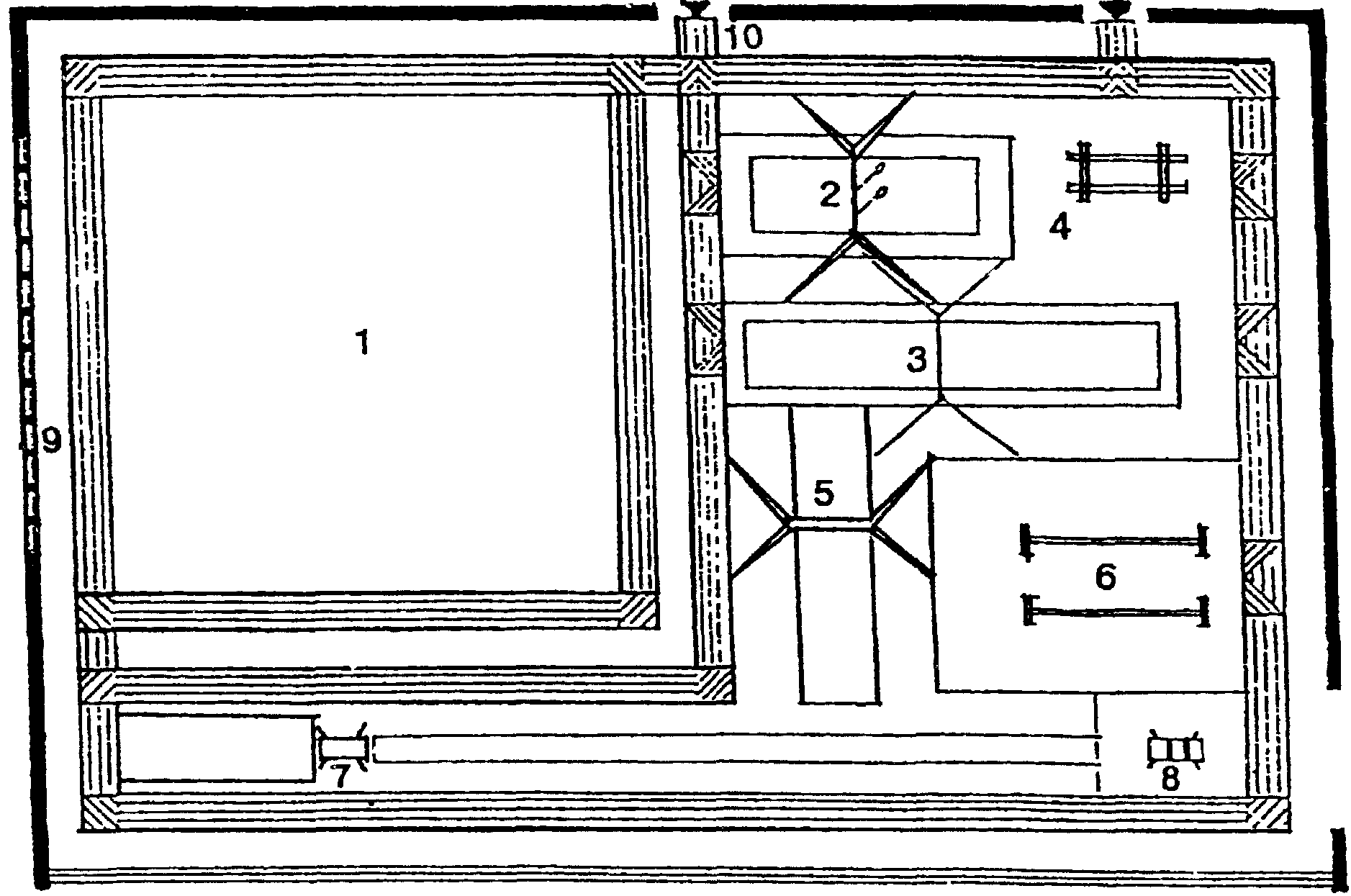 Схема гимнастического зала