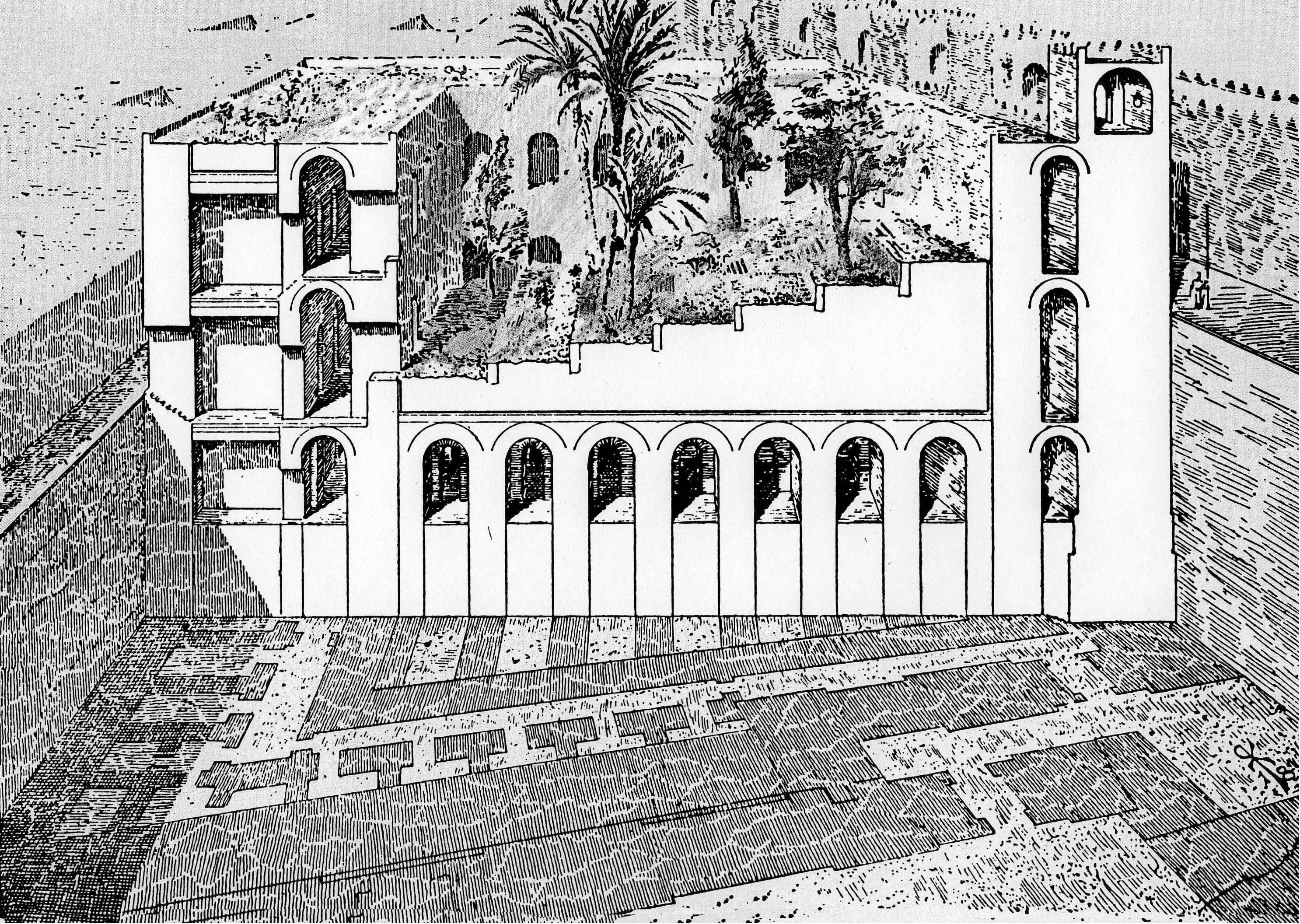 Висячие сады Семирамиды. Реконструкции и убогое современное воплощение | Пикабу