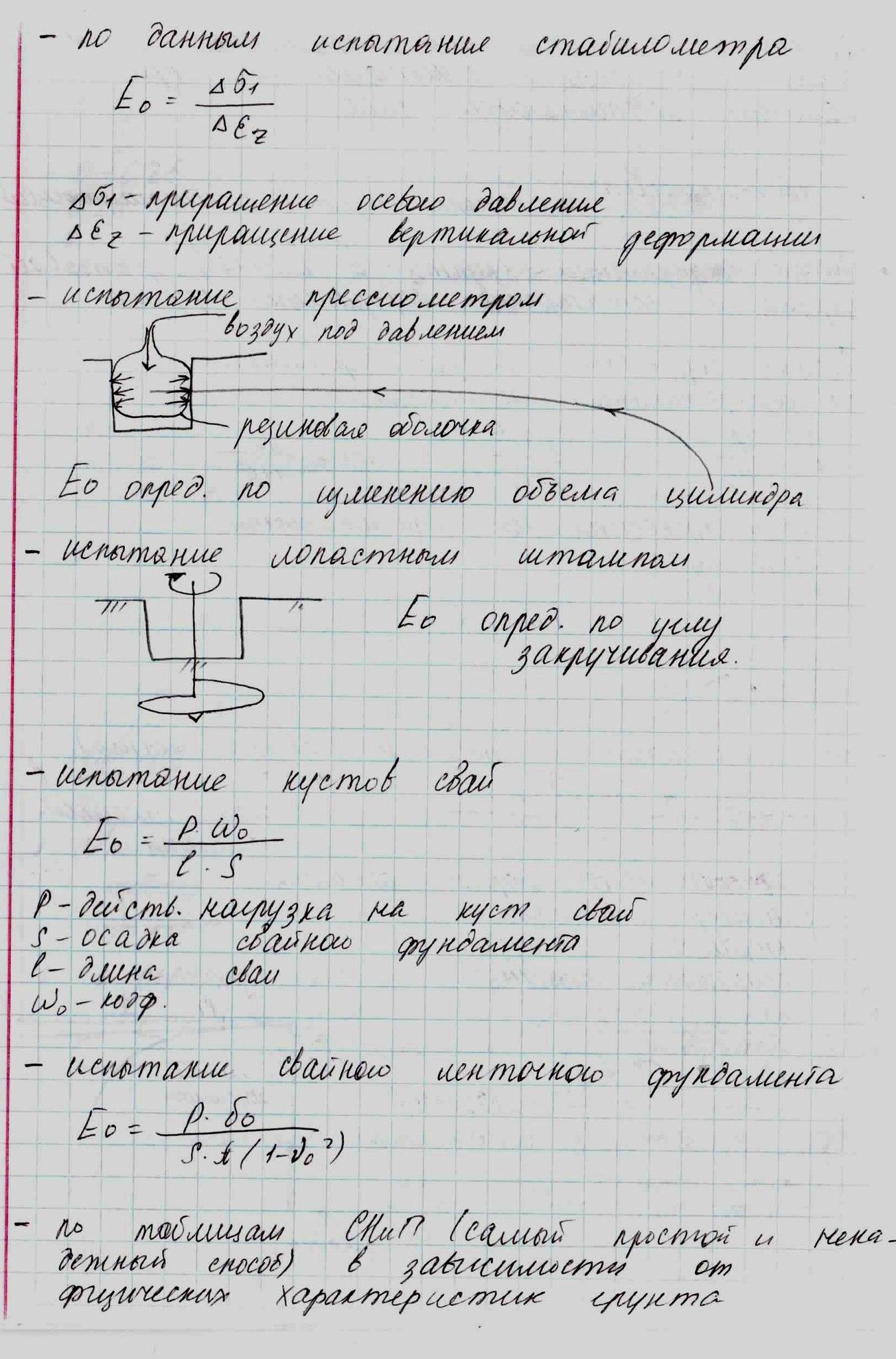 5. Общие положения о деформациях в грунте. Модуль деформации грунтов.  Определение модуля деформации грунта.