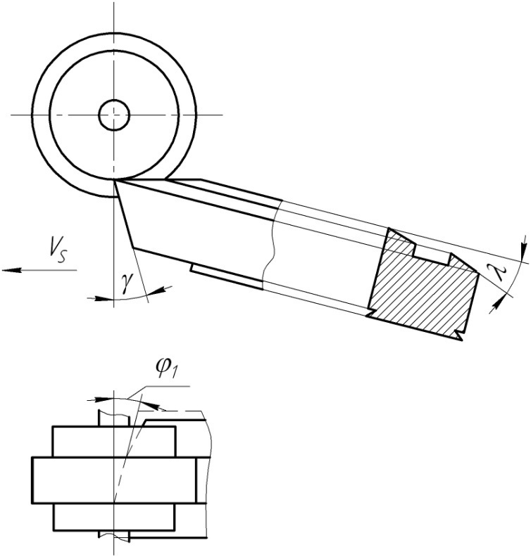 Фасонный канавочный резец чертеж