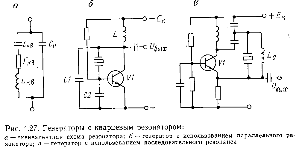 Фильтровая схема кварцевого автогенератора