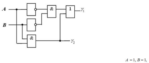 Если на входы логической схемы подана следующая комбинация входных параметров а 0 в 1