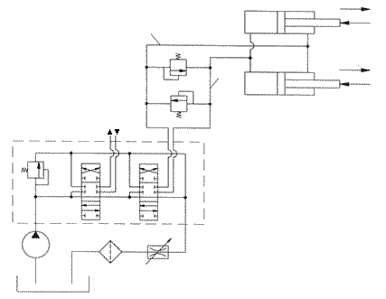 Гидравлическая схема автоподъемника