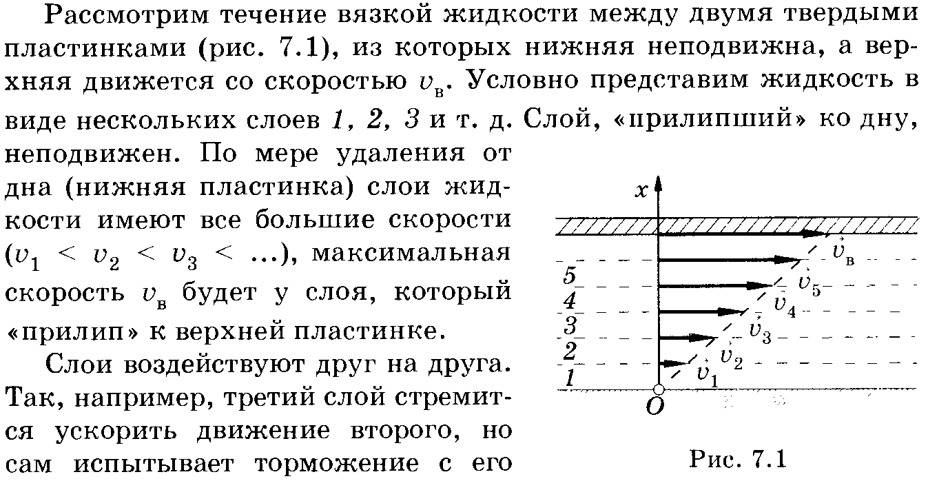 Градиент скорости. Градиент скорости вязкой жидкости. Градиент скорости потока жидкости направлен. Течение вязкой жидкости. Градиент скорости течения жидкости.