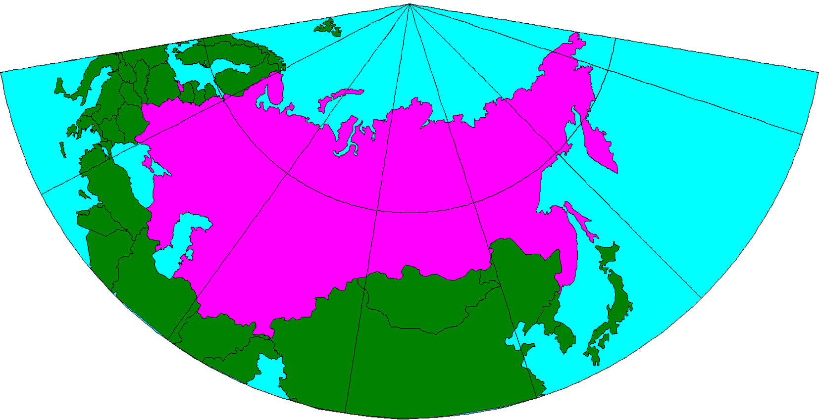 Проекция карта россии