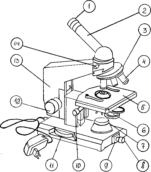 Механическая схема микроскопа