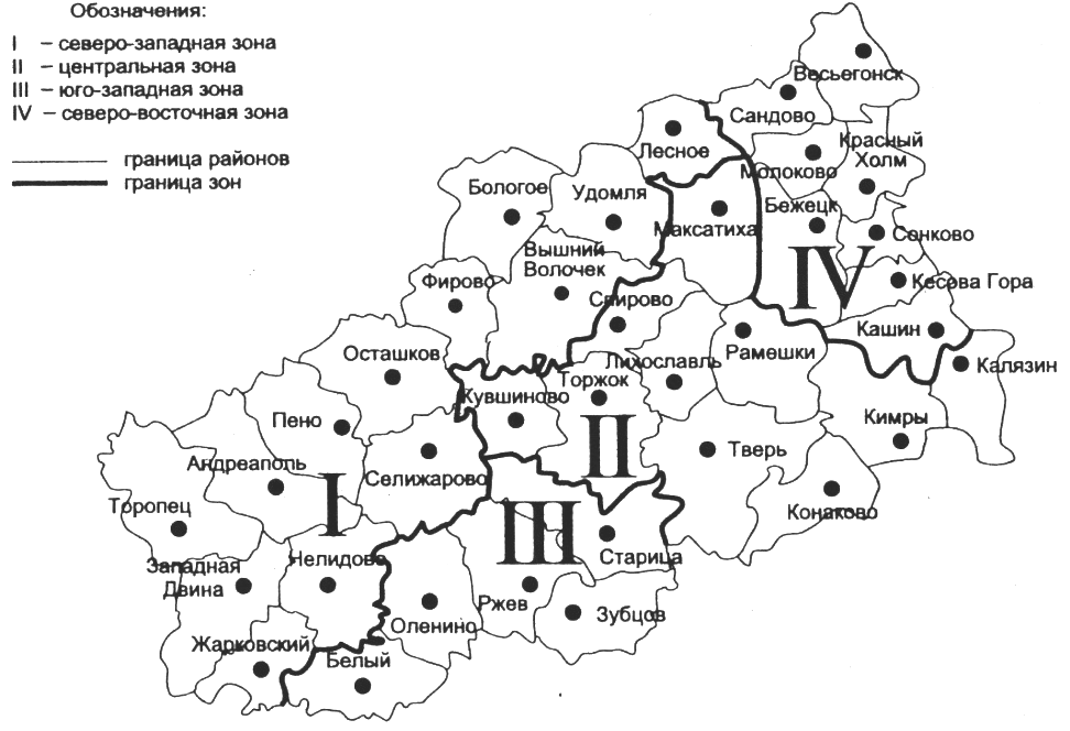 Карта тверской области векторная