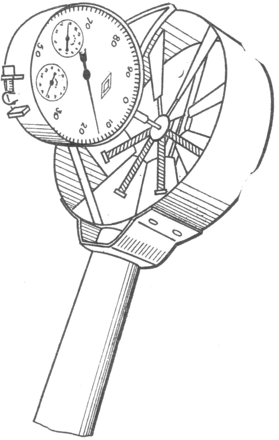 Крыльчатый анемометр картинка