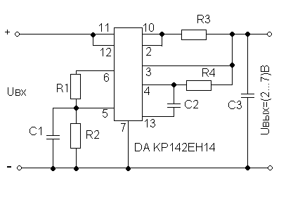 Кр142ен2б характеристики схема подключения