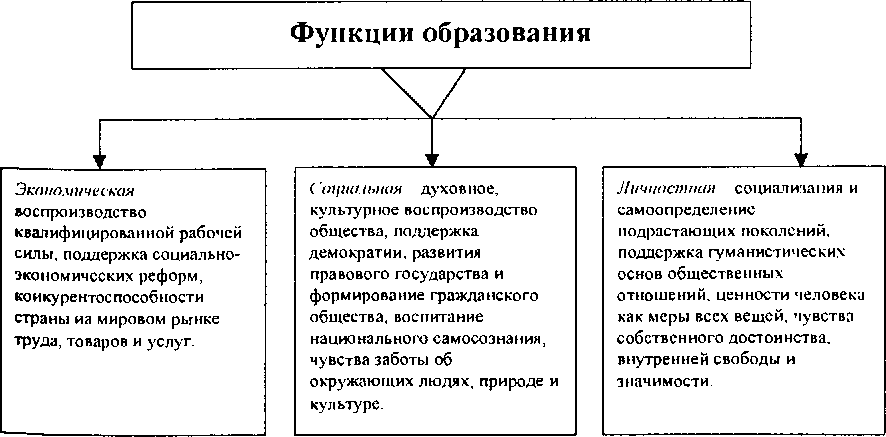 Главные функции образования