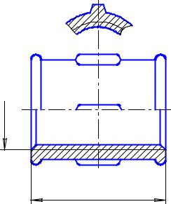 Муфта прямая короткая чертеж