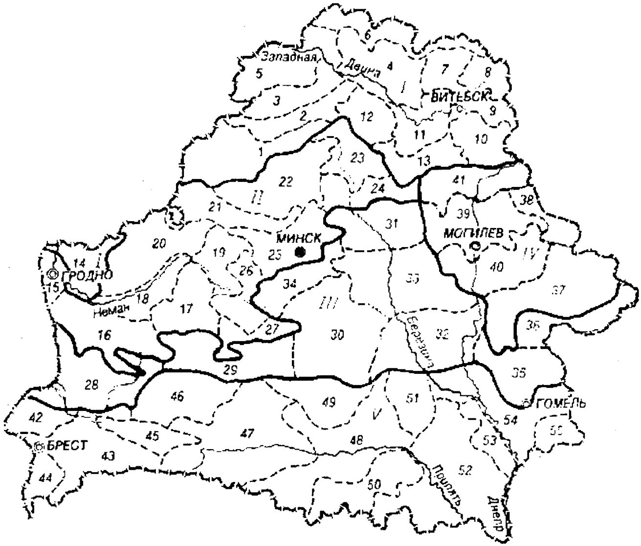 Ландшафтная карта минской области