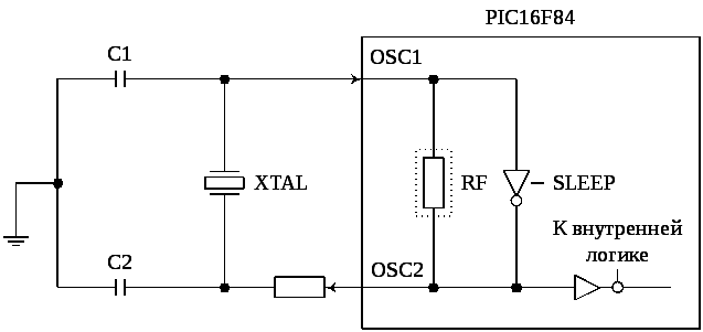 Схема включения кварцевый резонатор