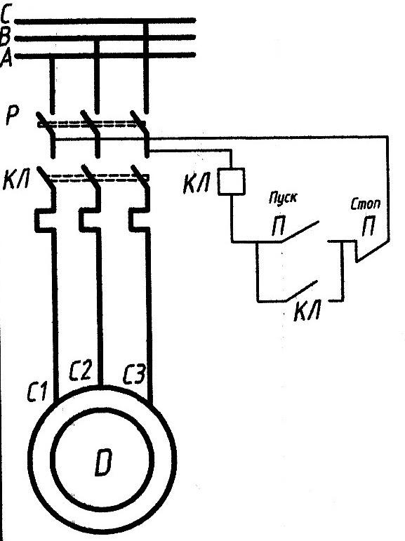 Электродвигатель 220 схема