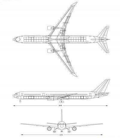 Боинг 767 чертеж