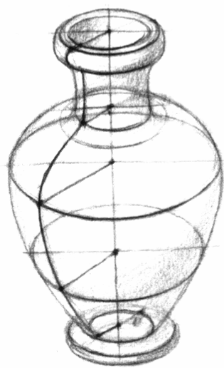 Рисование гипсовой вазы