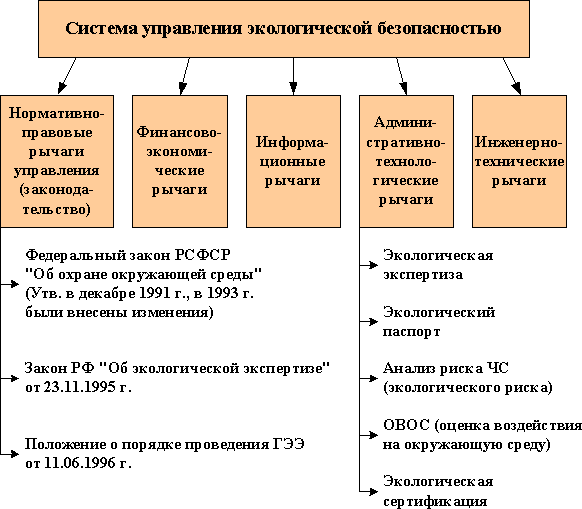 Экологическая безопасность схема