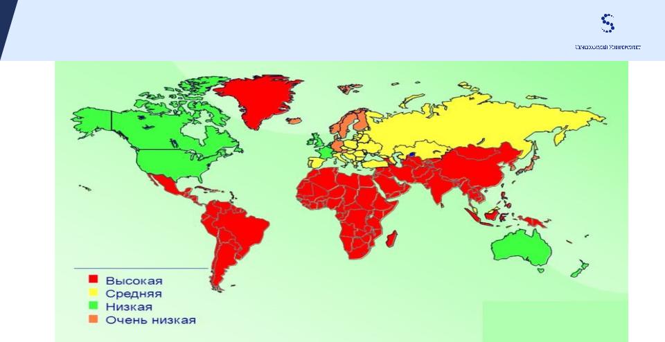 Распространенность гепатита а в россии