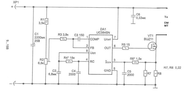 Uc3845 datasheet схема включения