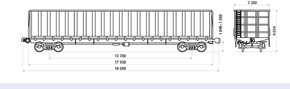 Какой длины железнодорожный вагон. Полувагон 13н 001. 4-Осный полувагон для технологической щепы. Габариты вагона грузового.