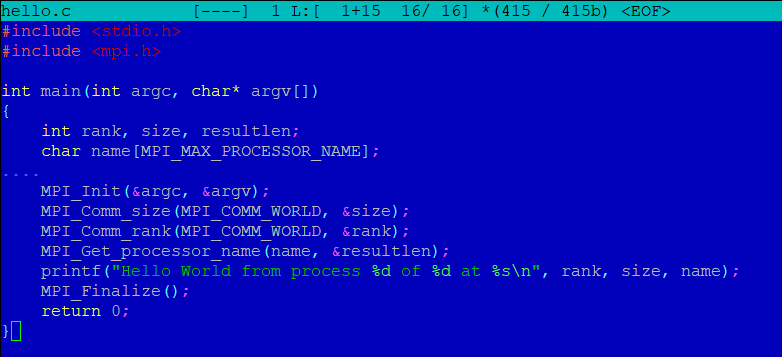  1 MPI Hello World