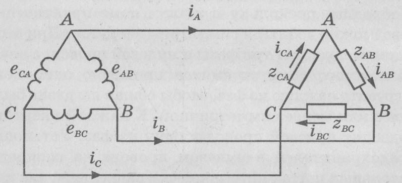 Ток в схеме треугольник