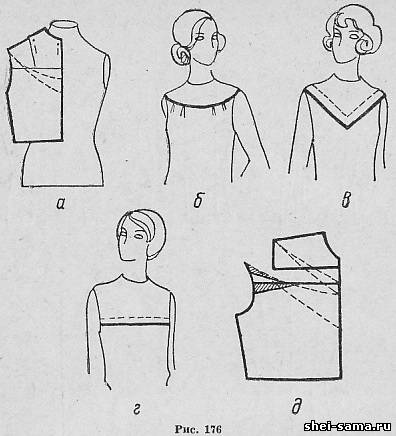 Вытачка кокетка. Моделирование кокетки на полочке. Моделирование полочки плечевого изделия на кокетке. Моделирование кокеток в плечевых изделиях. Моделирование нагрудной вытачки в кокетку.