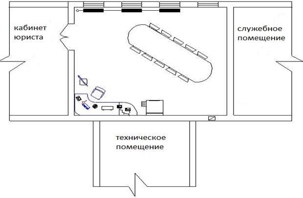 Схема помещения уик