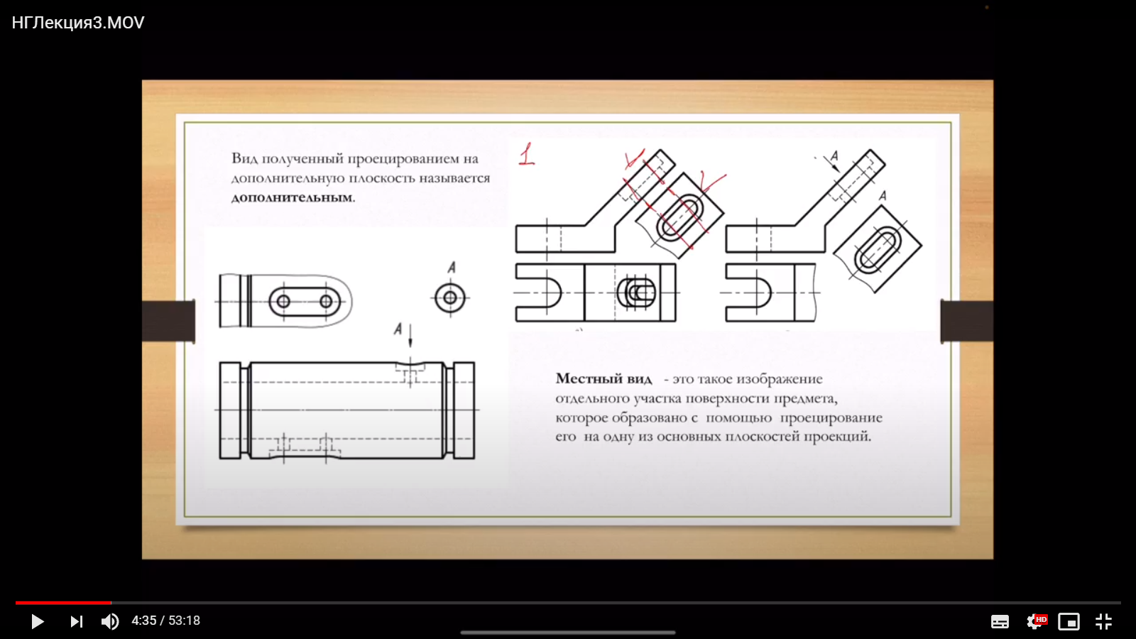 Занятие 5. Виды проекций. Проецирование на две плоскости
