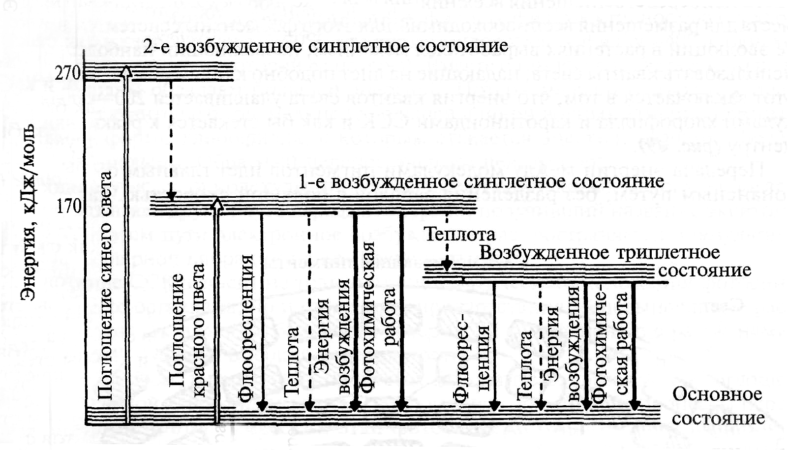 Схема яблонского с пояснениями