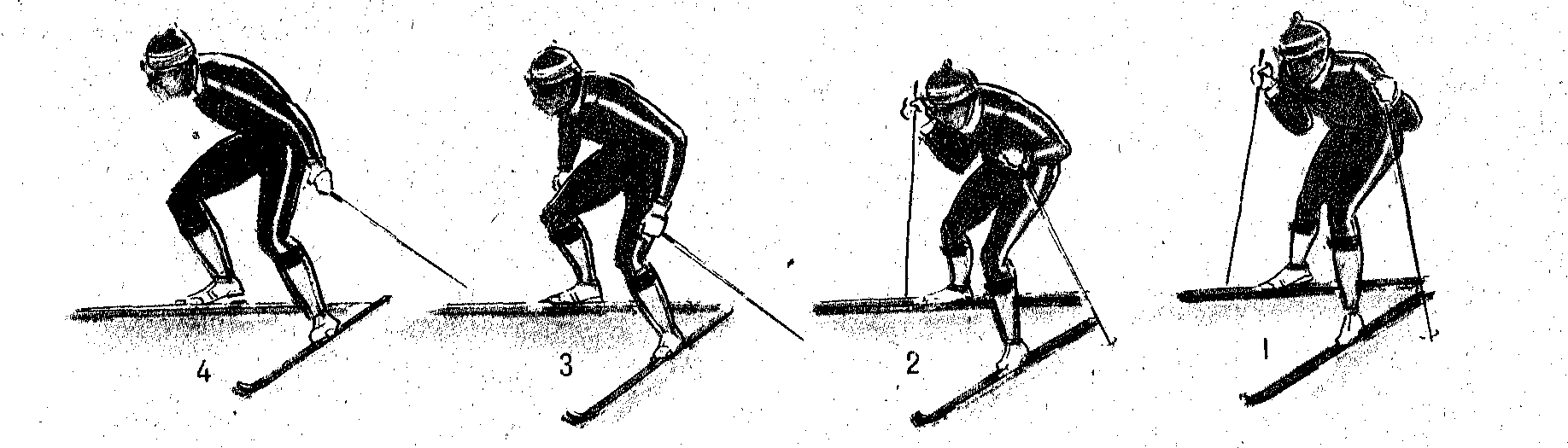Лыжник коньковый ход
