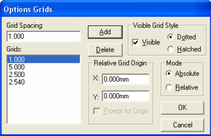Pd options display. Pd options display